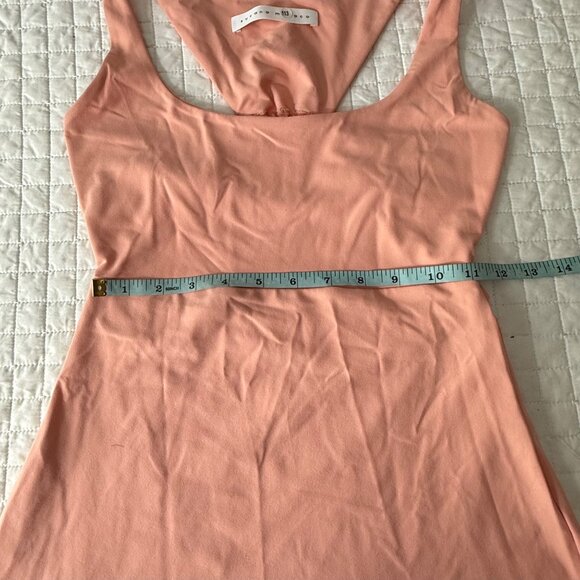 Susana Monaco Peach Tank Top S Back Cutout Nylon/Spandex Blend Made In USA - Picture 6 of 7